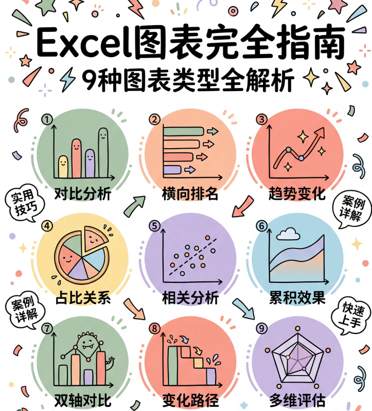 Excel 9种图表类型一次搞懂📊