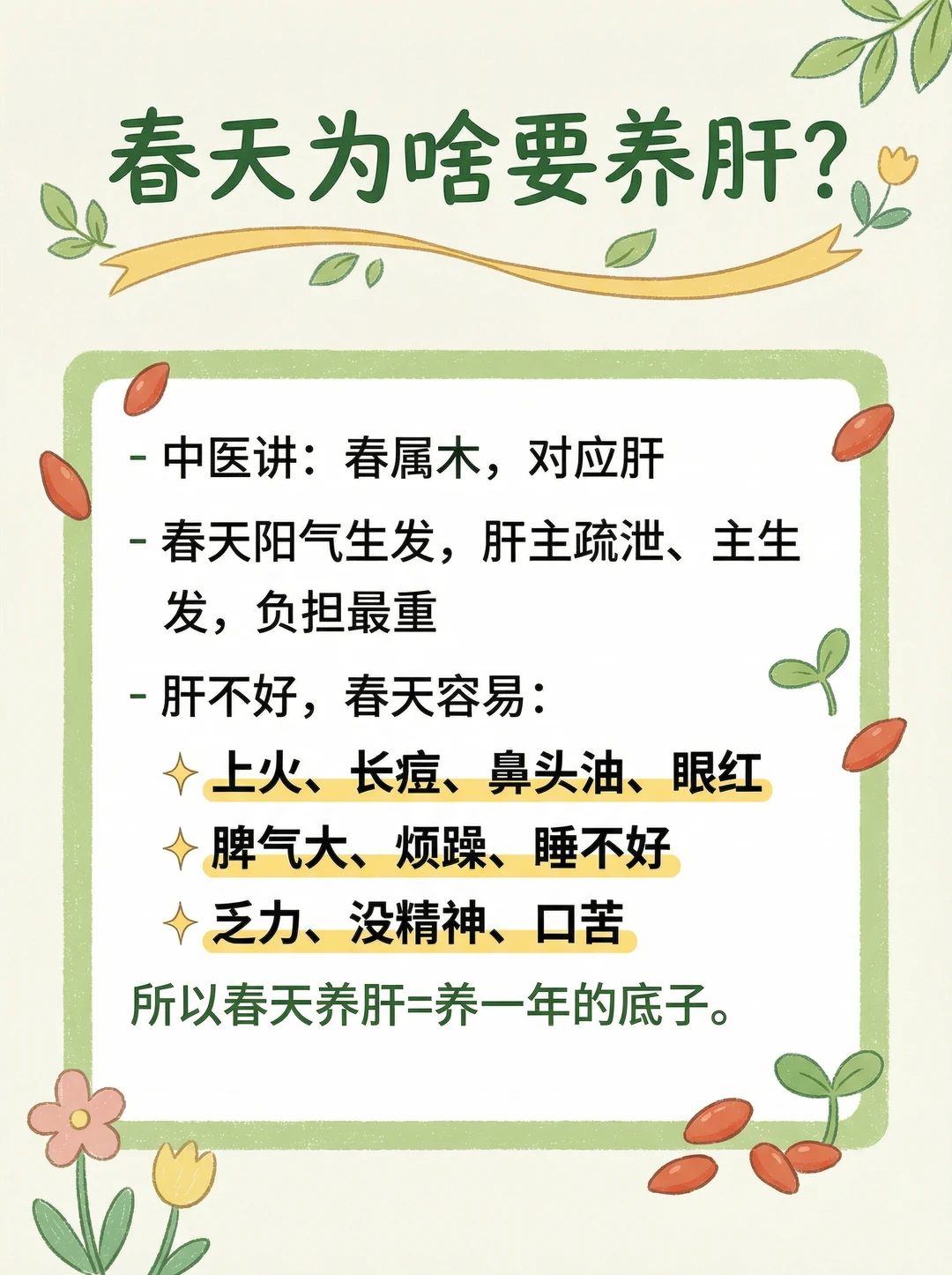 春天不养肝，一年都白养！