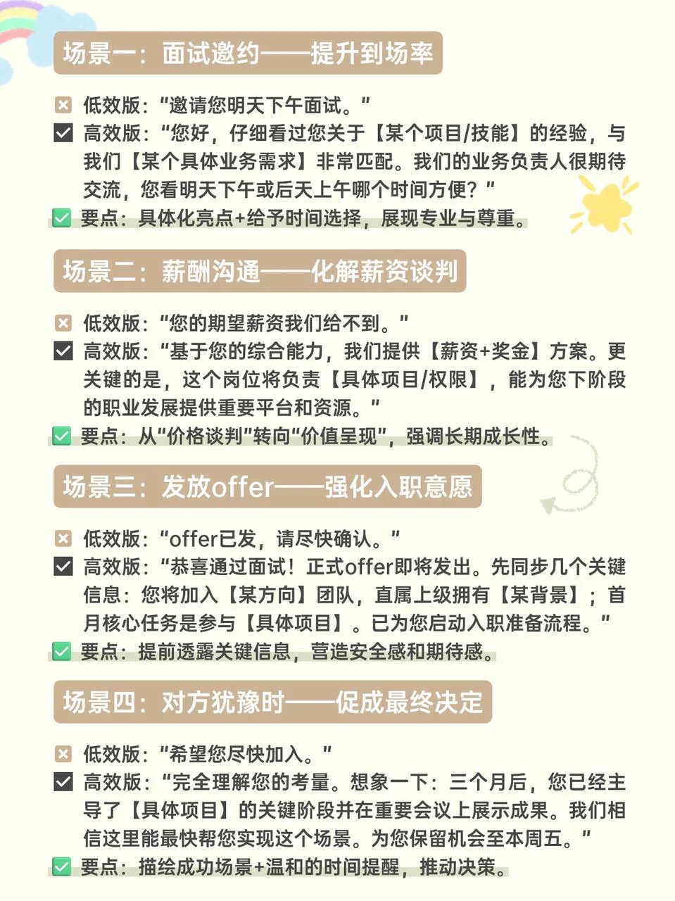 招聘转化率低？4个话术让offer接收率飙升！