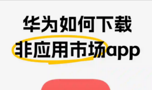 华为手机下载非应用市场的app（关闭纯净模式即可）附教程