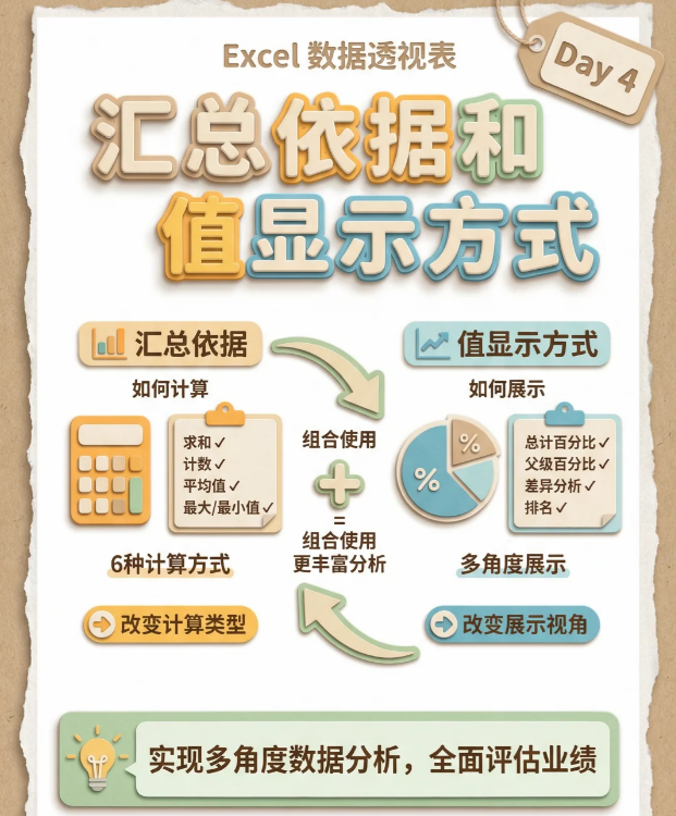 📊 数据透视表| 汇总依据&值显示方式