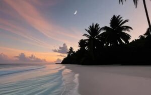 iPhone 高清壁纸🏝️热带岛屿的黄昏