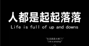 要学会接受自己人生中的起起落落！